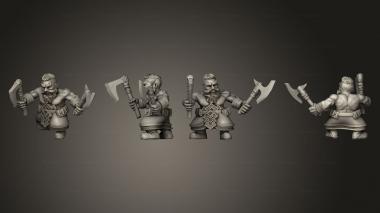 Military figurines Berserkers 3 3d model