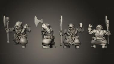 Military figurines Berserkers 4 3d model
