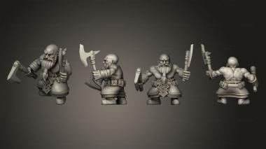 Military figurines Berserkers 5 3d model