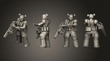 Military figurines Beverly Frye 3d model