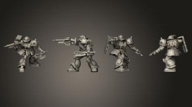Military figurines big mecha zeta trooper 1 3d model