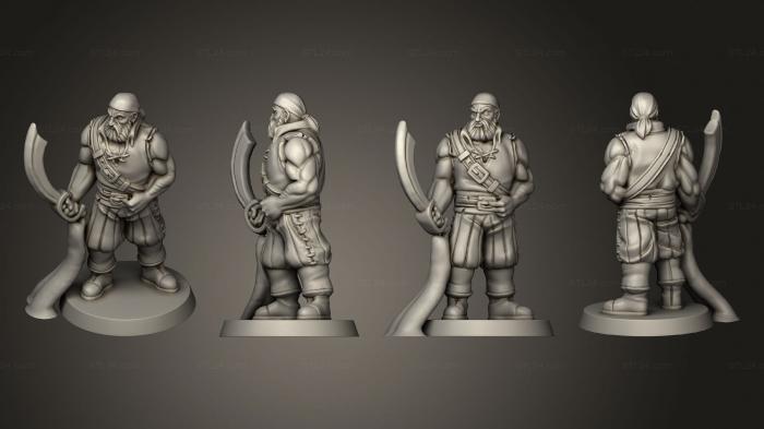 Military figurines (Big pirate 02, STKW_3364) 3D models for cnc