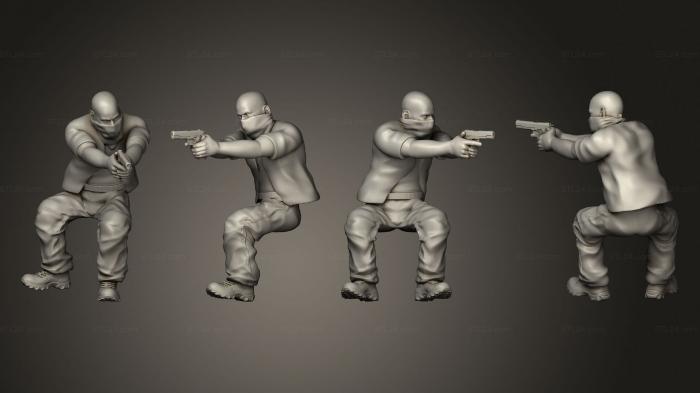 Military figurines (Bike straight wheel Helmet head 005, STKW_3374) 3D models for cnc