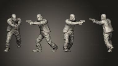 Military figurines Bike straight wheel Helmet head 009 3d model