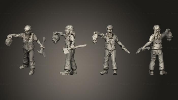 Military figurines (bike survivor 1, STKW_3379) 3D models for cnc