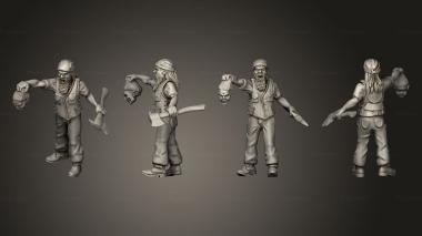 Military figurines bike survivor 1 3d model