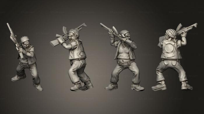 Military figurines (bike survivor 2, STKW_3380) 3D models for cnc