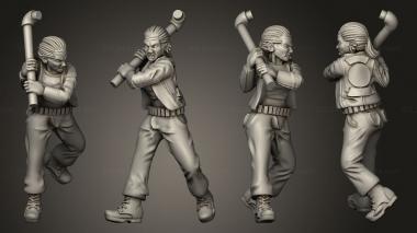 Military figurines bike survivor 3 3d model