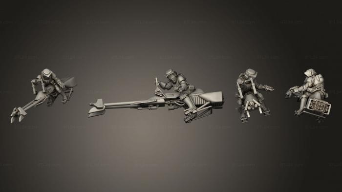 Military figurines (Bikes 1, STKW_3385) 3D models for cnc