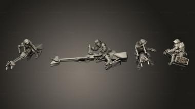 Military figurines Bikes 1 3d model