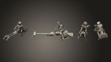 Military figurines Bikes 3 3d model
