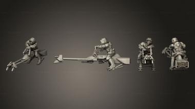 Military figurines Bikes 4 3d model