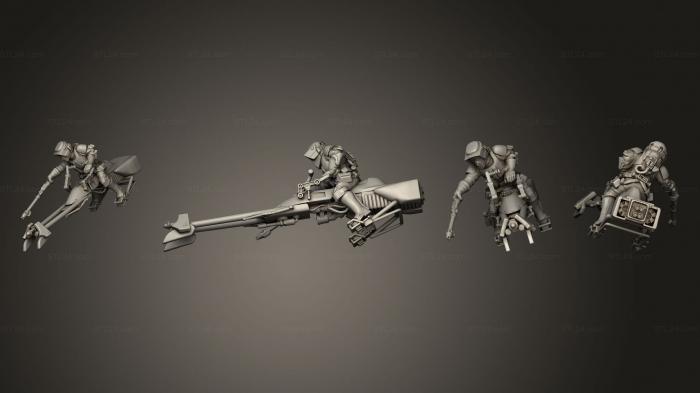 Military figurines (Bikes 6 1, STKW_3391) 3D models for cnc