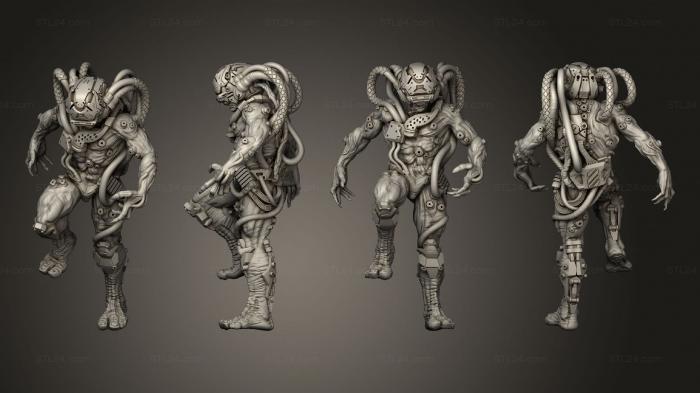 Military figurines (Bio Mutant 03, STKW_3396) 3D models for cnc