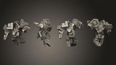 Military figurines Bismuth Golem Pose 03 3d model