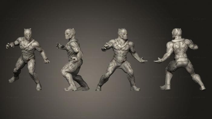 Military figurines (black panther killmonger 1, STKW_3412) 3D models for cnc