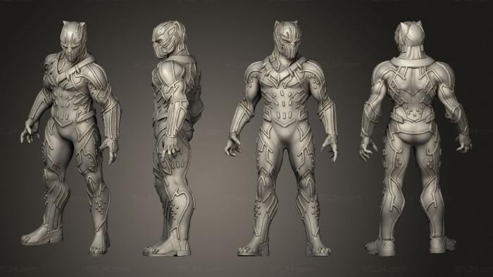 Military figurines (black panther killmonger 4, STKW_3415) 3D models for cnc