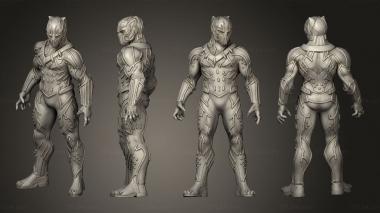 Military figurines black panther killmonger 4 3d model