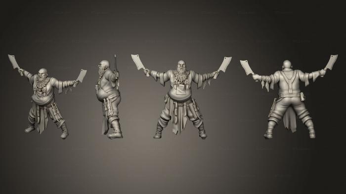 Military figurines (black smith Base 002, STKW_3418) 3D models for cnc
