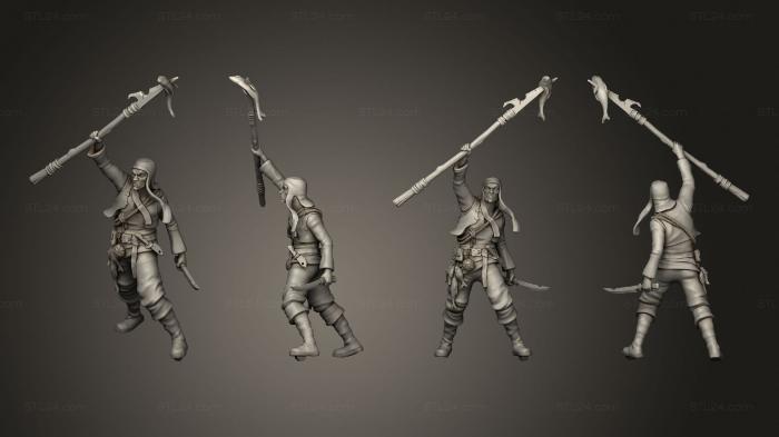 Military figurines (black smith Base 004, STKW_3420) 3D models for cnc