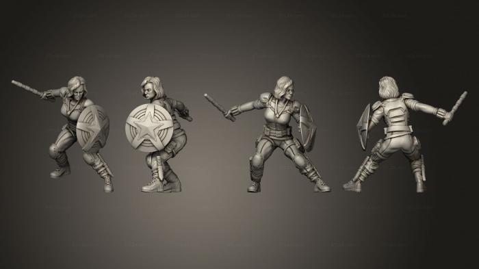 Military figurines (Black Widow Red Spider Agent pose 2, STKW_3425) 3D models for cnc