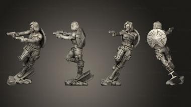 Military figurines Black Widow Red Spider Agent pose 3 3d model