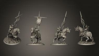 Military figurines Blood Cavalier Banner Complete 3d model
