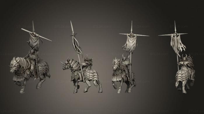 Military figurines (Blood Cavalier Banner Full, STKW_3448) 3D models for cnc