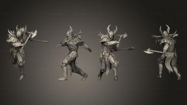 Military figurines Bloodknight Axe Attack 3d model