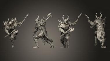 Military figurines Bloodknight Axe Charge 3d model