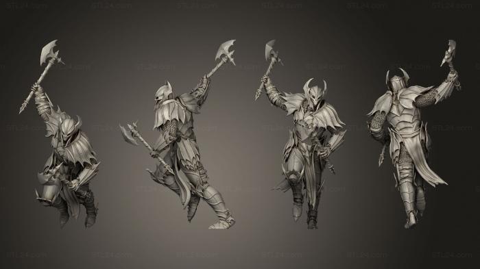 Military figurines (Bloodknight Axe Swing, STKW_3466) 3D models for cnc