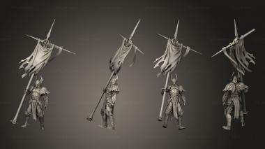 Military figurines Bloodknight Banner Supports 3d model