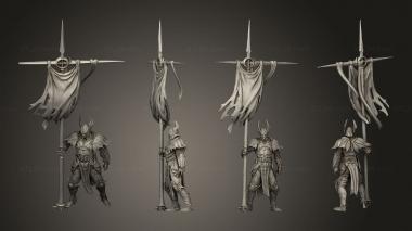 Military figurines Bloodknight Banner 3d model