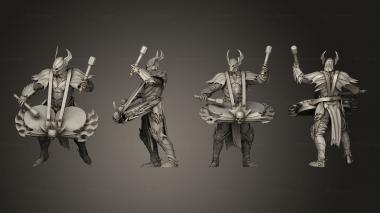 Military figurines Bloodknight Drummer 3d model