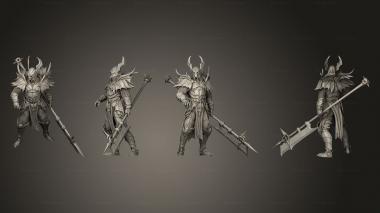 Military figurines Bloodknight Halberd Idle 3d model
