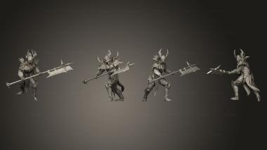 Military figurines Bloodknight Halberd Ready 3d model
