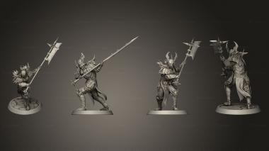 Military figurines Bloodknight Halberd Windup 3d model
