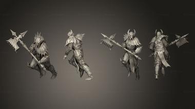 Military figurines Bloodknight Hammer Charge 3d model