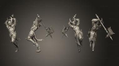 Military figurines Bloodknight Hammer Windup Supports 3d model