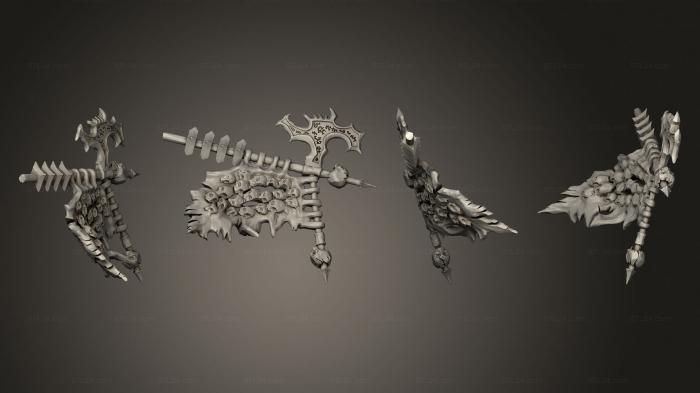 Military figurines (Bloodletter 3 Flag, STKW_3493) 3D models for cnc