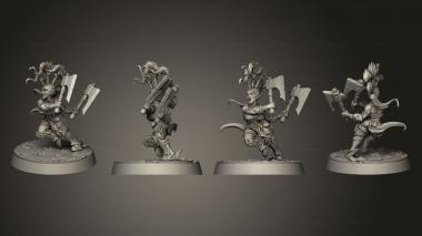 Military figurines Bloodstone Berserkers A Base 002 3d model