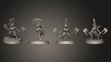 Military figurines Bloodstone Berserkers A Base 003 3d model