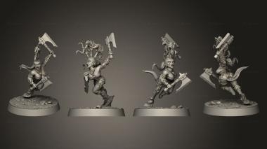 Military figurines Bloodstone Berserkers A Base 004 3d model