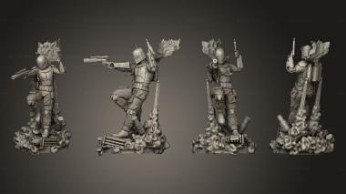 Military figurines Boba Fett blast figure 3d model