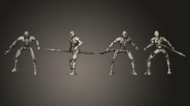 Military figurines Bodyguard Droids 1 3d model