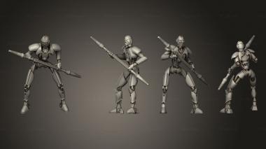 Military figurines Bodyguard Droids 2 3d model
