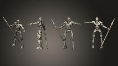 Military figurines Bodyguard Droids leader 3d model