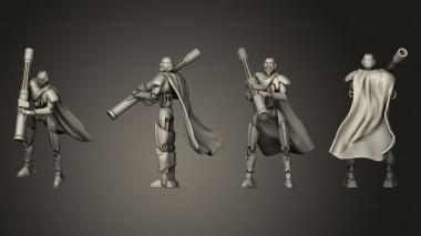Military figurines Bodyguard Droids rocket launcher cloak 1 3d model