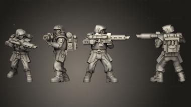 Military figurines bolter 008 3d model