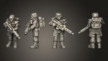 Military figurines bolter 009 3d model